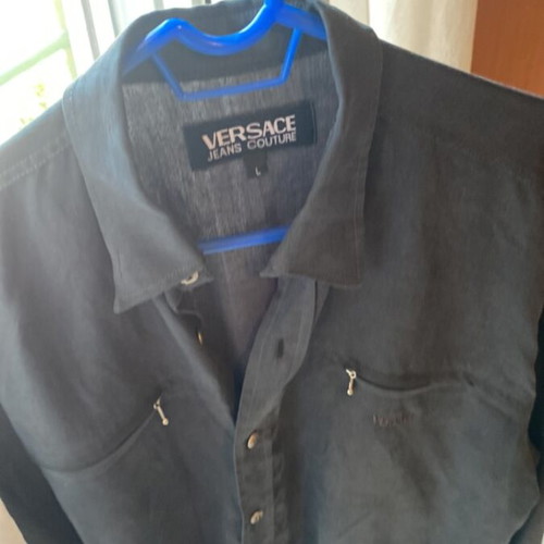 Versace men's shirt black size L new