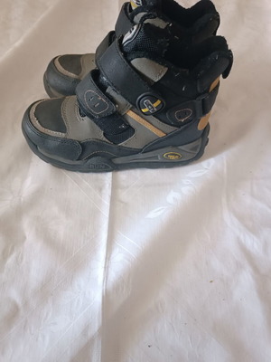 Kids boots size 30 like new, black with green and yellow details