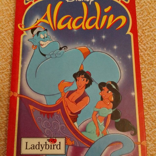 Aladdin Disney book like new, English edition, hardcover