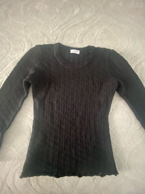 Плетен пуловер Stefanel черен в xsmall-small като нов