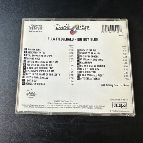 Ella Fitzgerald Big Boy Blue Double Play CD, jazz