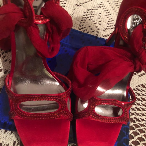 J Lo sandals new red, size 37