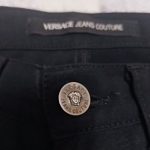 Versace Jeans Couture black fabric pants, size Small