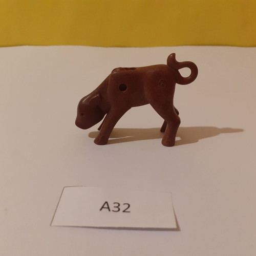 Playmobil calf A32 used, dark brown color, loose neck