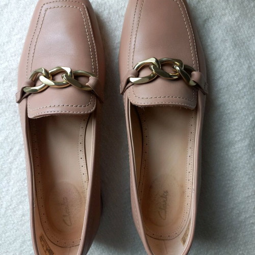 Clarks shoes used, size 38, genuine soft leather, beige