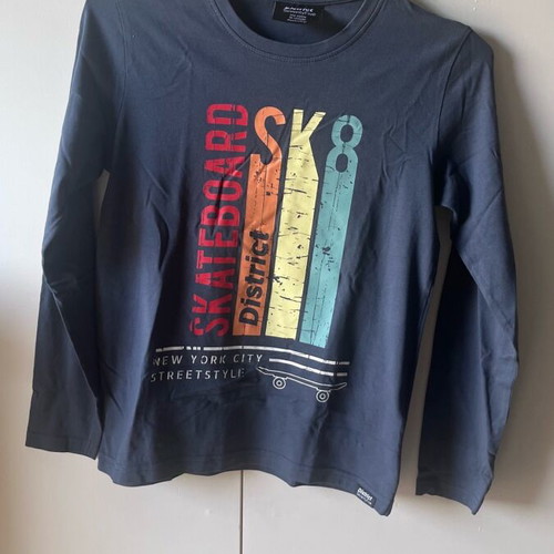 District75 shirt charcoal long sleeve 140-152cm like new