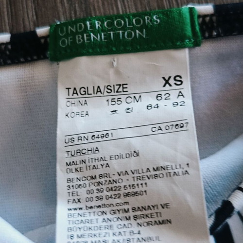 Benetton swimwear set XS new, colorful