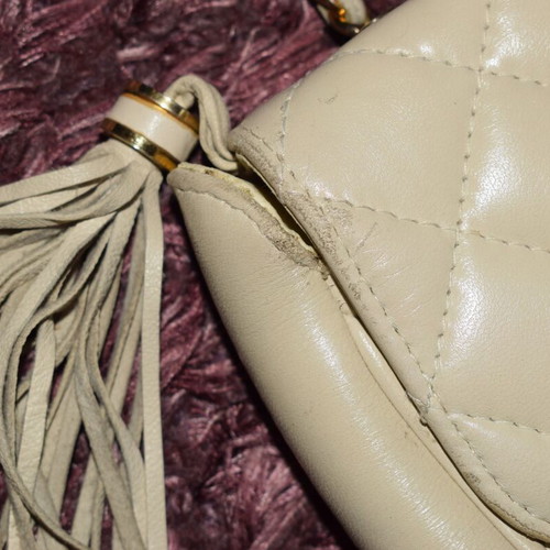 Givenchy leather shoulder bag used, beige