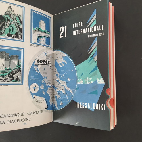 Guide Rose d'Air France 1956 Greece travel guide by Roger Tourte