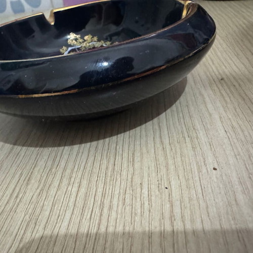 Ceramic ashtray Greek Hand Made 24K Gold like new