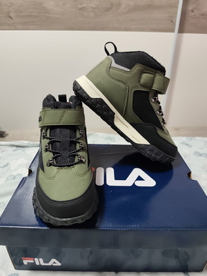 Fila FW8185 children's casual shoes, black and green, size 33