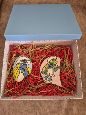 Giftbox με τη Στρουμφίτα, πέτρες με τέμπερες