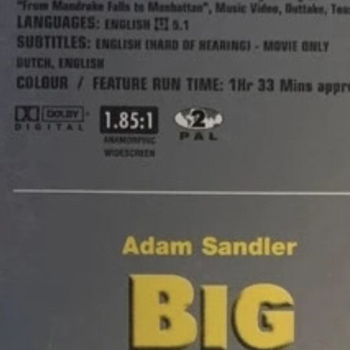Adam Sandler DVD set like new, 3 comedy movies with subtitles