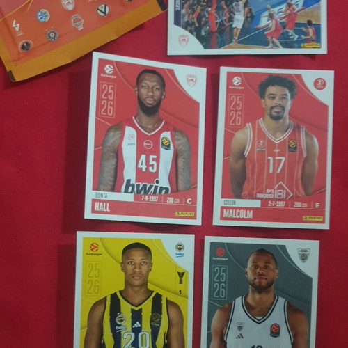 Euroleague Basketball 2025-2026 Panini stickers new, Olympiakos set