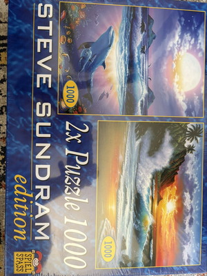 Double puzzle 2x1000 pieces new