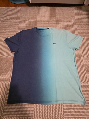 Hollister blouse XL like new, white and blue
