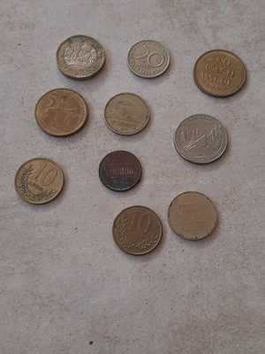 Νομίσματα μεταχειρισμένα, πακέτο 10 τεμαχίων από διάφορες χώρες