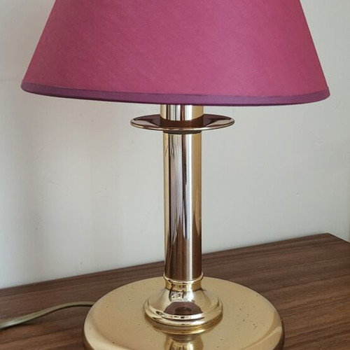 Table lamp set like new, red and white bedside lamps