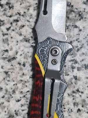 Small Folding Knife Steel Blade 6mm with Metal Handle