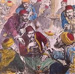  1877 Κωνσταντινουπολη επιχρωματισμενη ξυλογραφία
