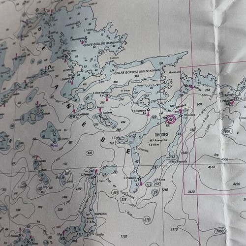 Nautical map 1972 like new, South Aegean, Crete, Cyprus, Peloponnese
