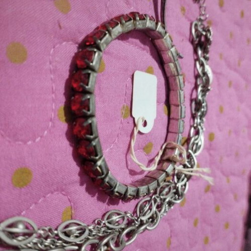Jewelry set new, pendant, adjustable bracelet and pin