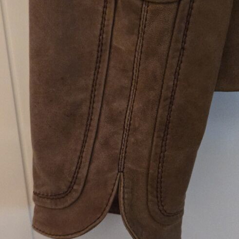 Vintage women's leather jacket Promod, like new, size 44, brown
