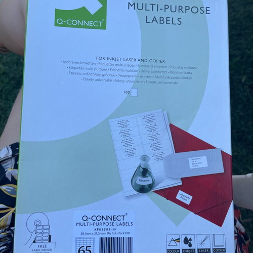A4 Multi-Purpose Labels 100 Pieces New
