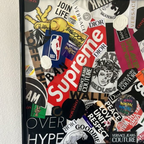 Custom frame with patches, new