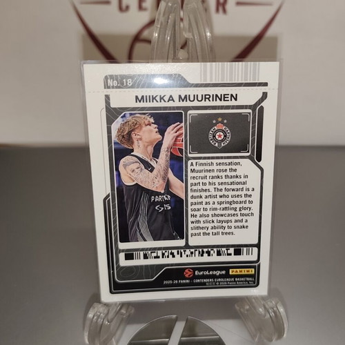 Mikka Muurinen Season Ticket Panini Contenders Euroleague 2025-26 new