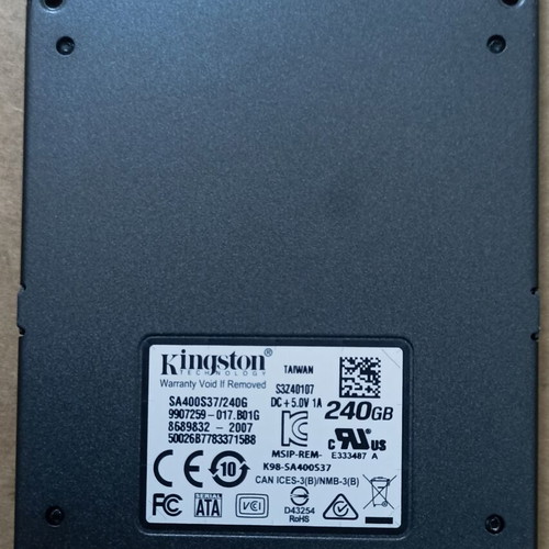 Kingston SA400S37/240G SSD 240GB, υγεία 82%