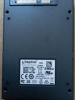 Kingston SA400S37/240G SSD 240GB, υγεία 82%