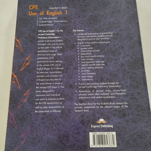 CPE Use of English 1 Teacher's Book like new by Virginia Evans
