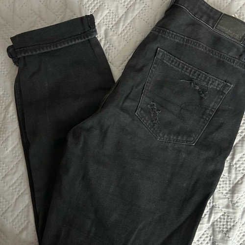 American Eagle black ripped jeans used, size S