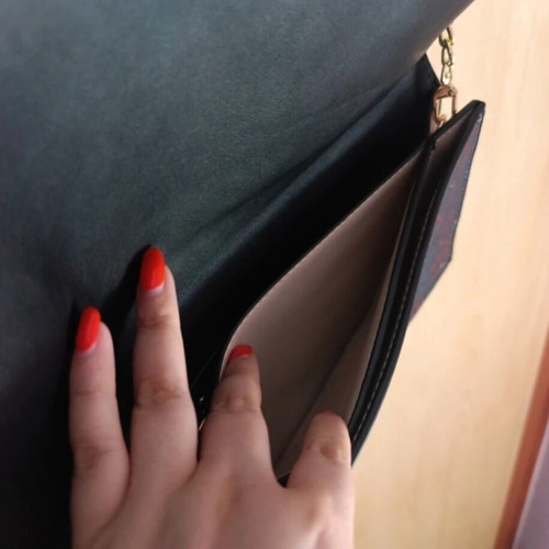 Axel shoulder bag and clutch new, blue multicolor