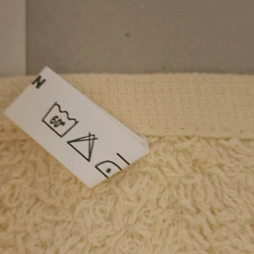 Borea towel set of 3 pieces new, ivory, cotton with embossed design