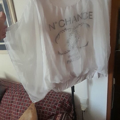 Sheer women's blouse with inner cotton layer, light pink, like new