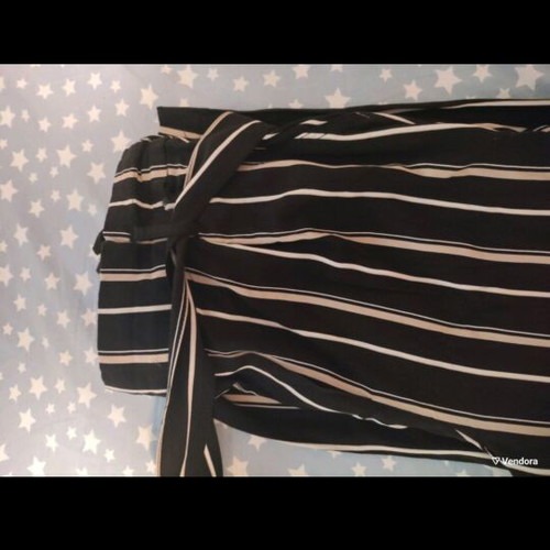 Paper bag pants H&M like new, size M 38 10, black and white