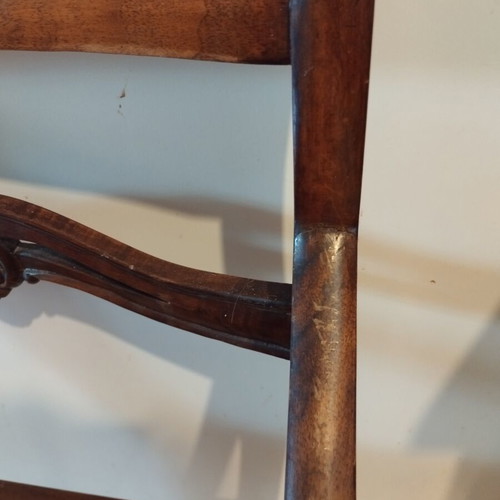 Vintage Regency style armchairs set of 2, used, mahogany wood