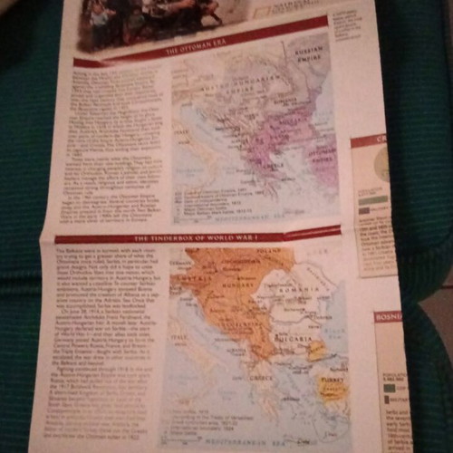 The Balkans National Geographic collectible map like new, 2002 edition