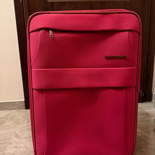 Diplomat suitcase used in pink fuchsia