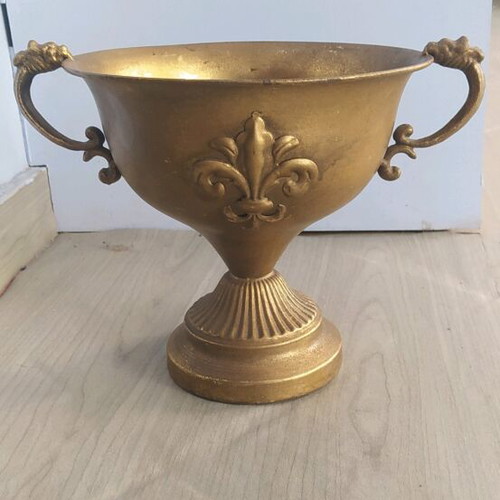 Metal cup painted gold like new