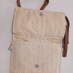 Beige crossbody bag, lightweight straw