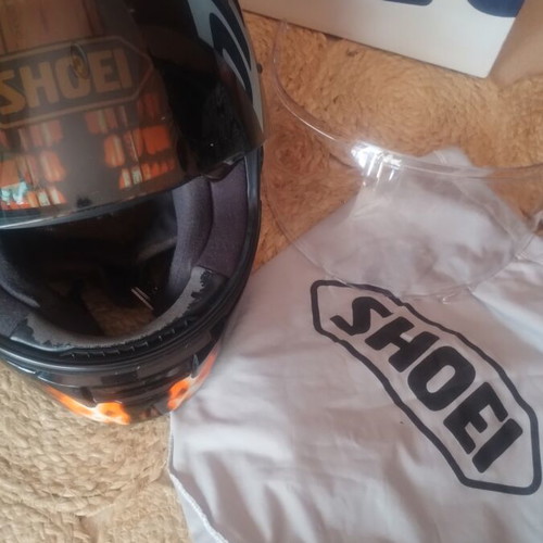 Shoei helmet small used with case and extra visor