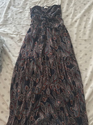 Regalinas long blue dress small/medium with neck tie