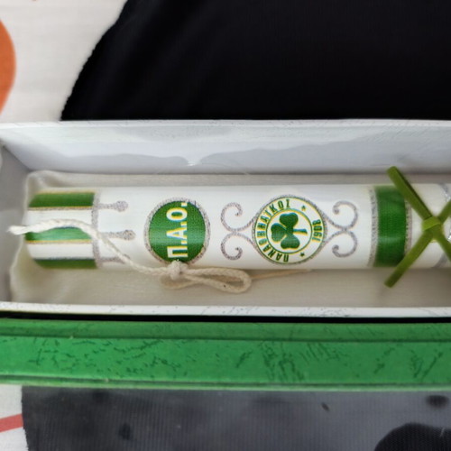 Panathinaikos 00s Candle New with Gift Komboloi