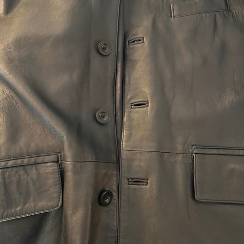 Selected leather jacket like new, black, size L