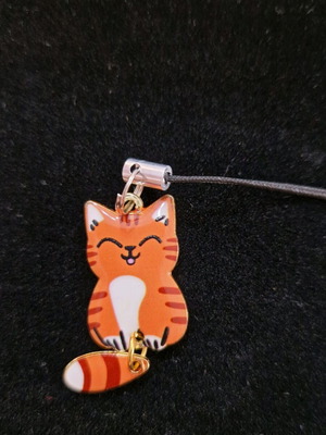 Happy Cat Keychain new with wagging tail