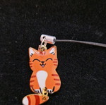 Happy Cat Keychain new with wagging tail