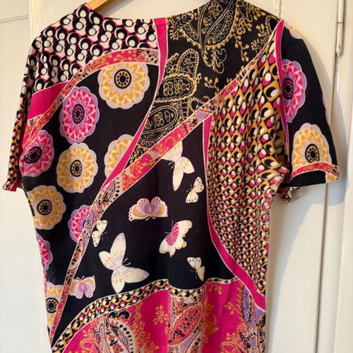 Elegance set with cardigan and short-sleeve blouse like new, size 46